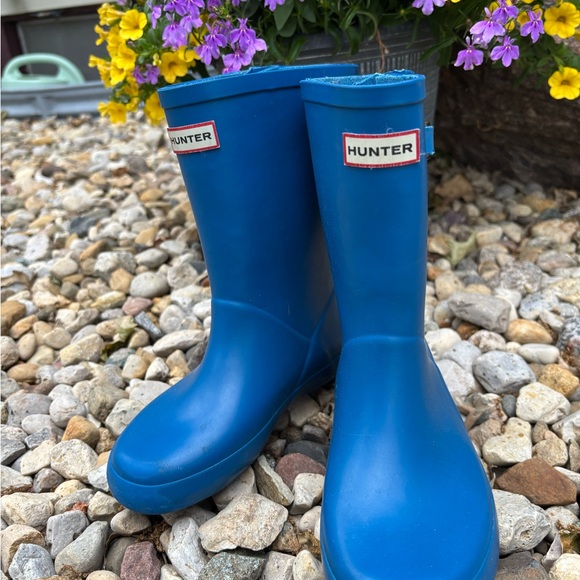 Hunter Kids Boys Girls First Classic Rain Boots Magnetic Blue US12 - Picture 1 of 10